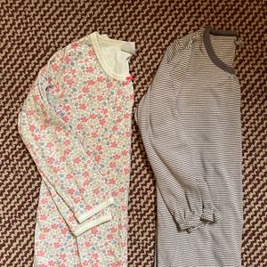 Petit Bateau Long Sleeved Nightgown Set (100% cotton)